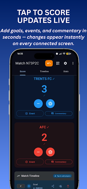 Live Scoreboards : ScoreBeam Screenshot 1
