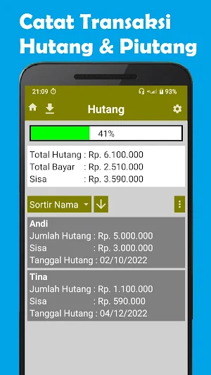 Catatan Hutang Piutang - PRO Screenshot 1