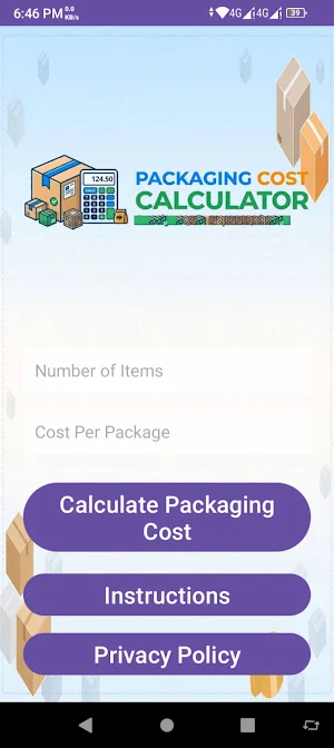 Packaging Cost Calculator Screenshot 0