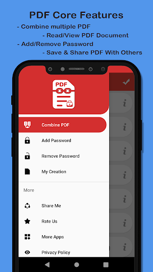 Combine PDF: Lock/Unlock PDF Screenshot 0