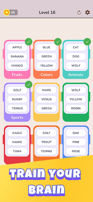 Word Flow: Association Sort Screenshot 1