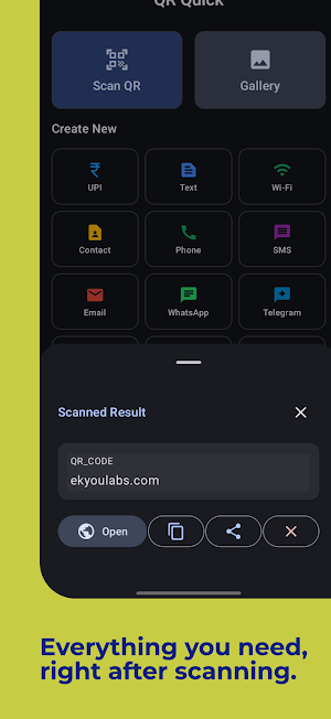 QR Quick: scan and generate QR Screenshot 1