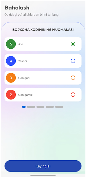 Bojxona xizmatini baholash Screenshot 2