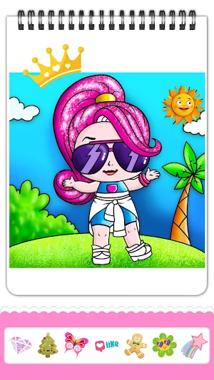 Cute Dolls Coloring Book Screenshot 1