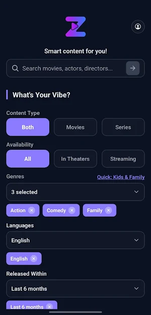 ZaaG: Movies & Series Finder Screenshot 2