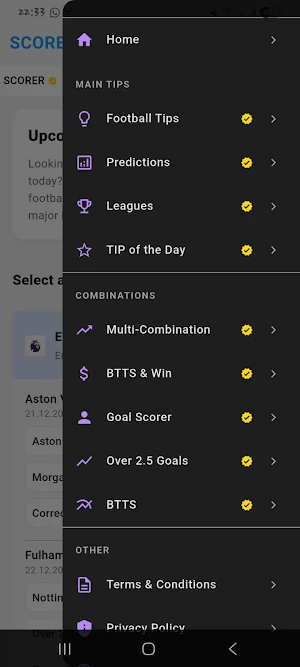 ScoreWise Tips Screenshot 1