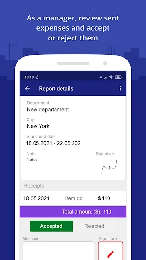 Quick Expense Reporting Screenshot 3