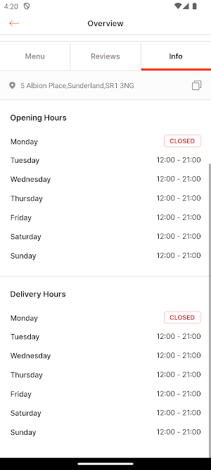 Quattro Takeaway Screenshot 1