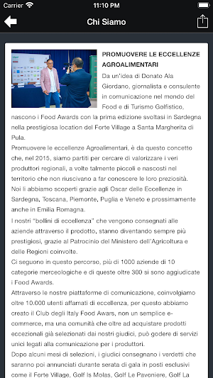 eClub Italy Food Awards Screenshot 1