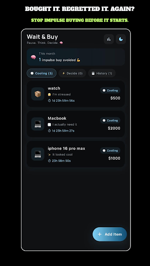 Holdoff: Impulse Buy Blocker Screenshot 0