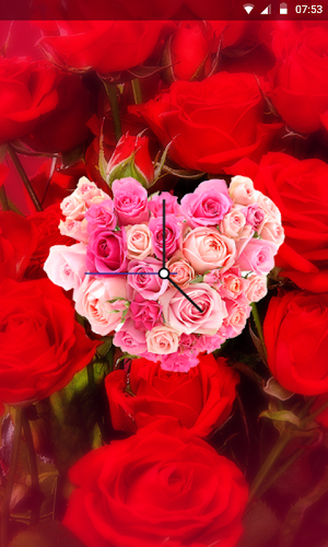 Rose Clock Live wallpaper Screenshot 1