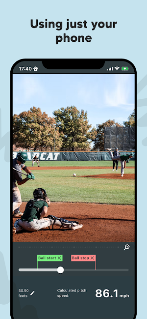 Baseball Pitch Speed Radar Gun Screenshot 1