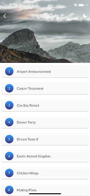 Advanced English Test Screenshot 1