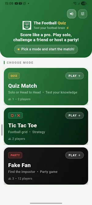 The Football Quiz Screenshot 0