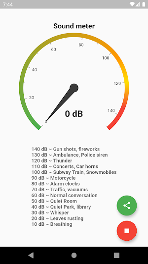 Simple Sound Meter Screenshot 1