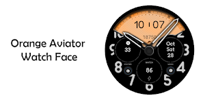 Orange Aviator Watch Face Screenshot 0