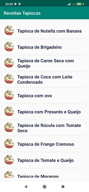 Receitas Tapioca Screenshot 1