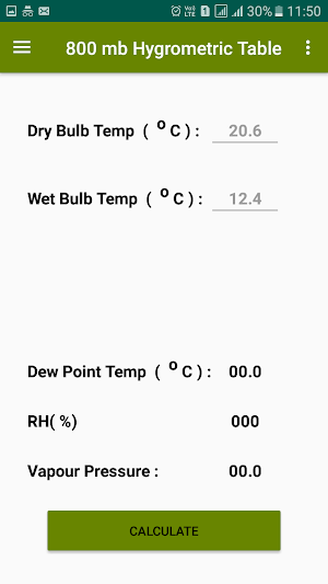 Dew Point Humidity Calculator Screenshot 3