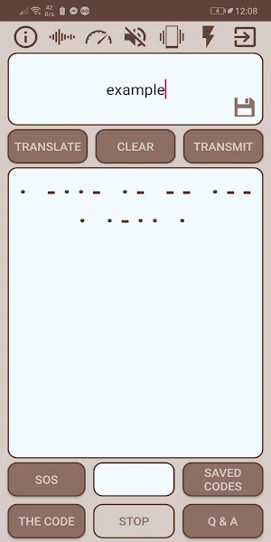 Morse Code - BeepFlashVibrate Screenshot 1