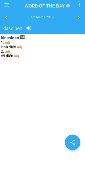 Vietnamese-Finnish Dictionary Screenshot 1