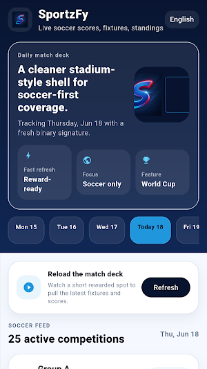 SportzFy: Live Soccer Scores Screenshot 0