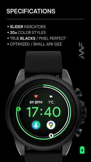 Awf Clean Digital - watch face Screenshot 1