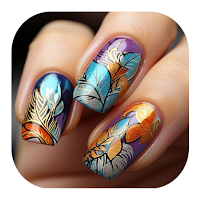 Feathered Flair Nail Design