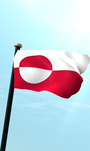 Greenland Flag 3D Wallpaper Screenshot 0