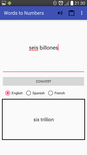 Words to Numbers Screenshot 2
