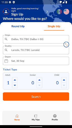 Tornado Bus App Screenshot 0