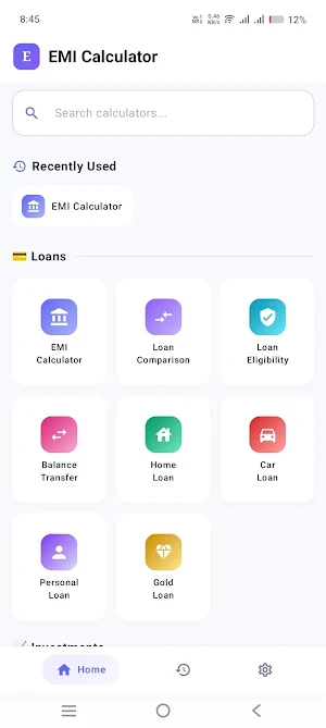 EMI Calculator : Finance App Screenshot 1