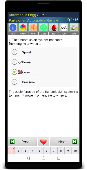 Automobile Engineering Quiz Screenshot 2
