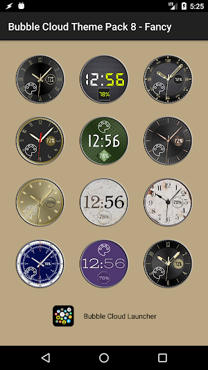 "Fancy" watch face pack 8 for Bubble Clouds Screenshot 2