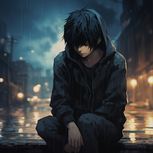 Sad Anime Boy Wallpaper Screenshot 1