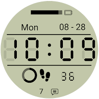 Old School Digital Watch Face