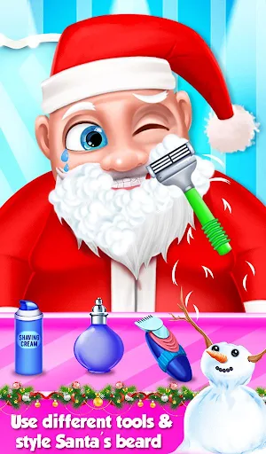 Santa Beard Shave Salon: Makeover Look Change Game Screenshot 1