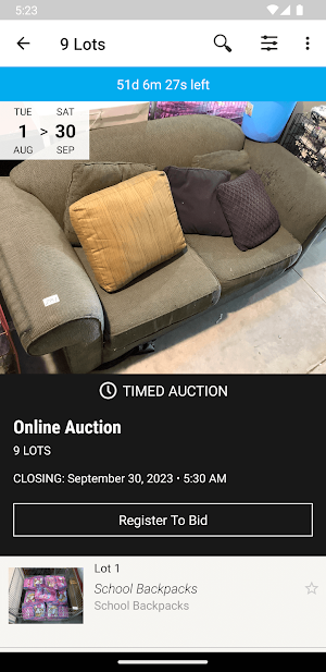 SRS Auctions Screenshot 1