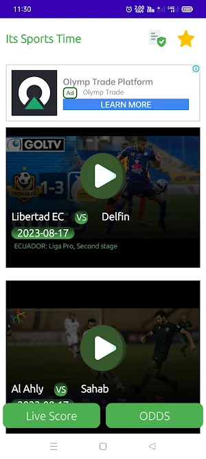 Foodball Matches Today Screenshot 0