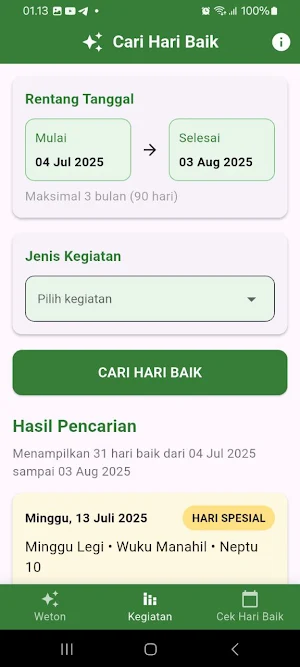 Tanggalan Jawa Screenshot 1