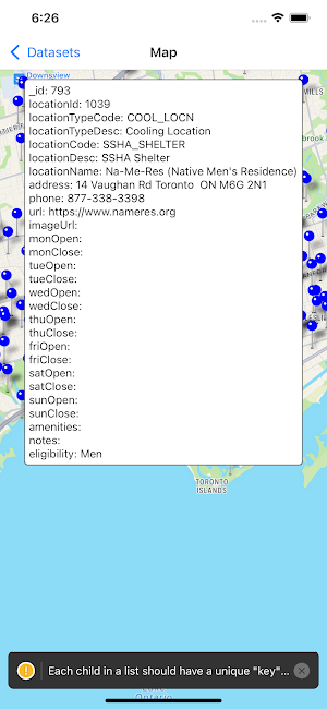 Toronto Data Screenshot 2