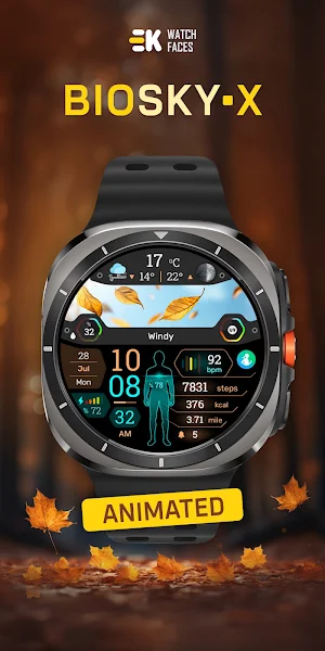 BioSky-X - Watch Face Screenshot 0