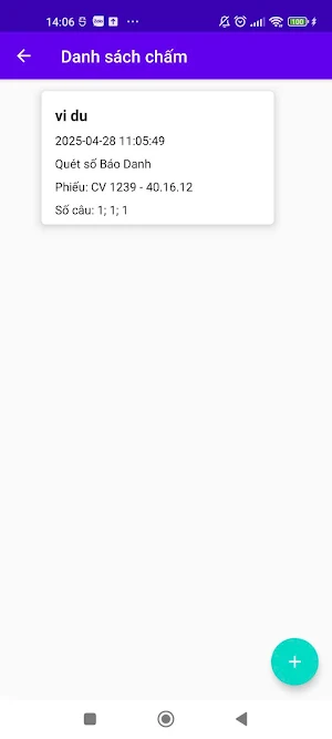 Ứng dụng chấm thi QM 2025 Screenshot 1
