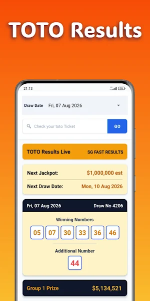 SG Fast Results: 4D TOTO Sweep Screenshot 2