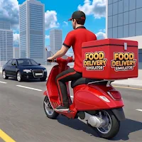 Food delivery boy bike game