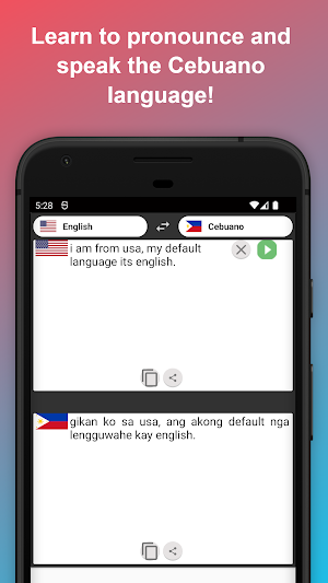 English to Cebuano Translator Screenshot 1