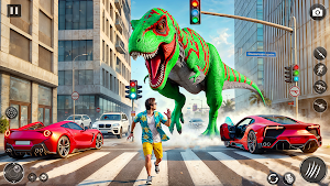 Angry Dinosaur City Attack Screenshot 0