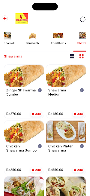 Red Pepper Fast Food & Pizza Screenshot 2
