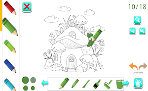 Mushroom House Coloring Game Screenshot 3