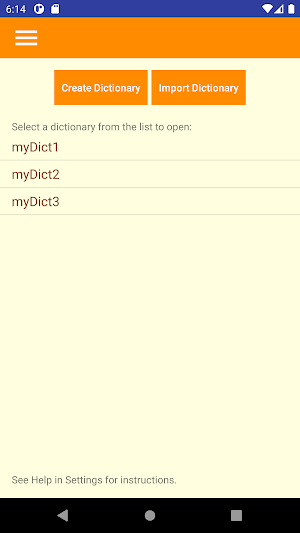 Build Own Dictionary Screenshot 0