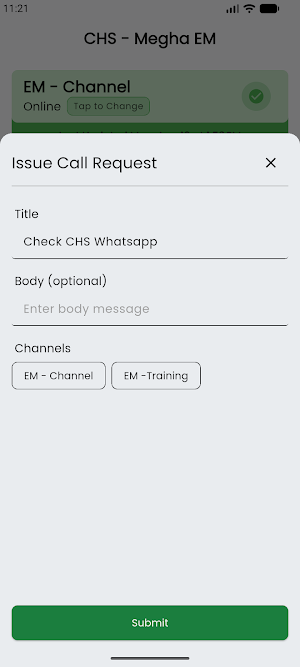 CHS - Training Screenshot 1